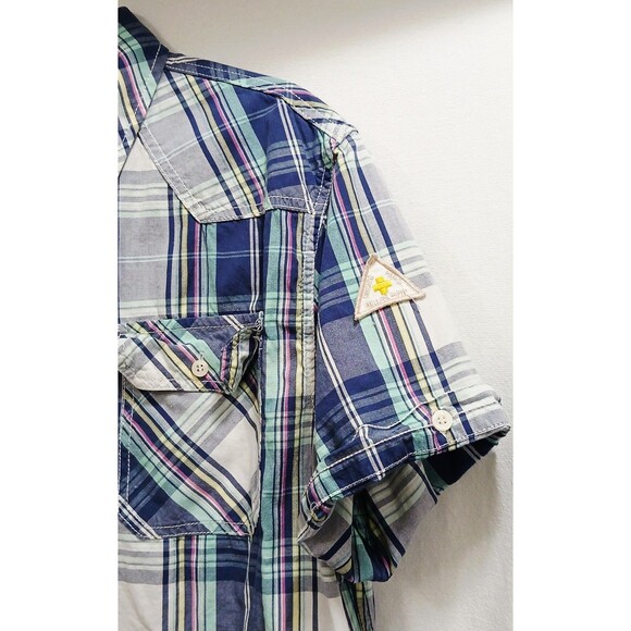 Men’s 2XL Plaid Western Shirt Snap Button Pockets Rolling Paper Co Work Harder - Picture 5 of 10